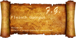 Fleisch Györgyi névjegykártya
